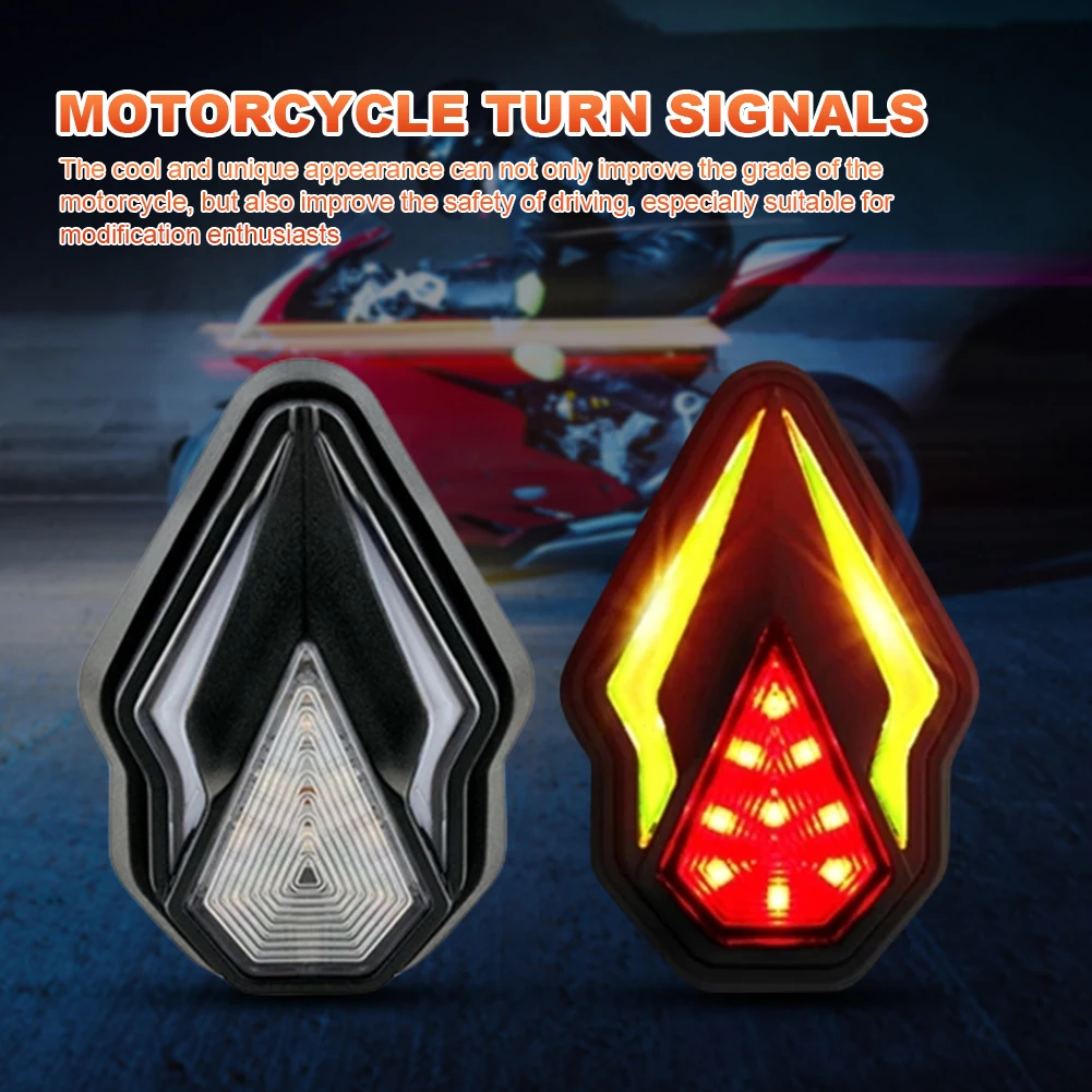 LED Motorcycle Turn Signal Light 12V Flashing Light Super Bright LED Signal Light M10 Bolt IPX6 Waterproof Motorbike Accessories