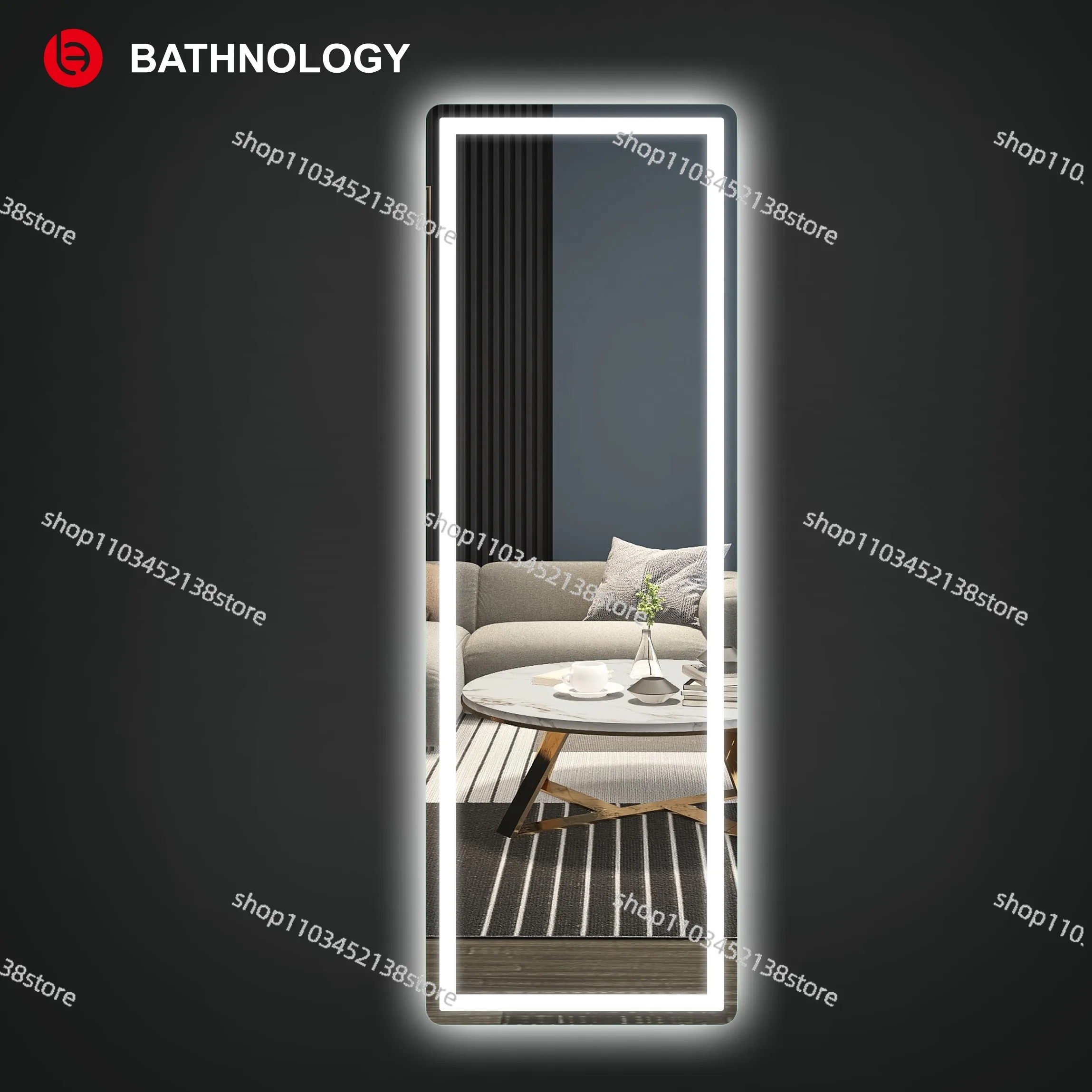 Wall Mounted led Salon Mirror Light Smart Mirror Rectangle Defogger Dressing Wholesale Full Length Mirror Led