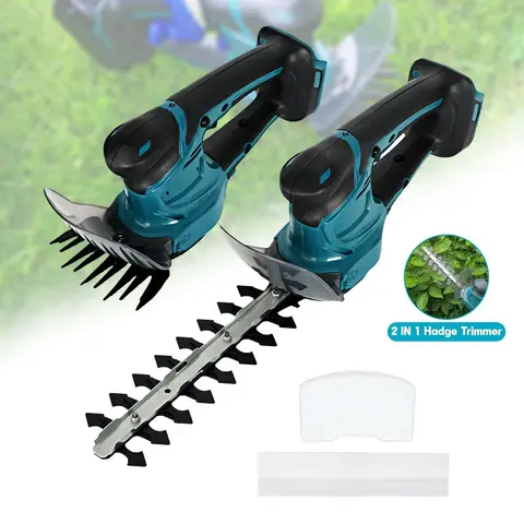 2 IN 1 무선 전기 헤지 트리머 충전식 휴대용 잔디 커터 정원 헤지 트리머 전동 공구 Makita 18VBattery에 적합