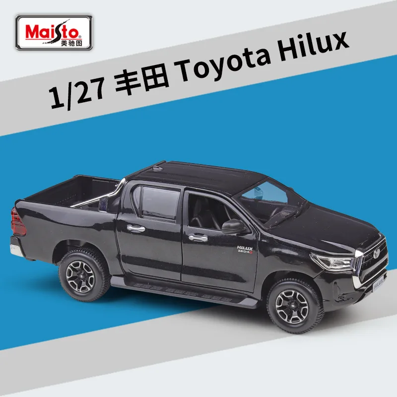 

Maisto 1:27 Toyota Hilux Offroad Pickup Alloy Car Model, Classic Simulation Vehicle for Collection & Home Decoration