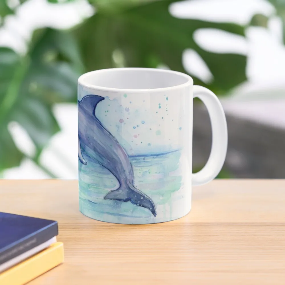 

Dolphin Watercolor Coffee Mug Thermal Coffee Cup To Carry