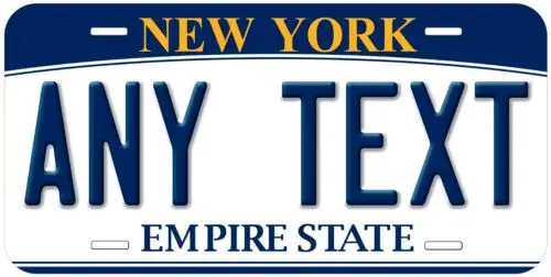 Персонализированный номерной знак автомобиля New York Special Novelty с любым текстом из алюминия