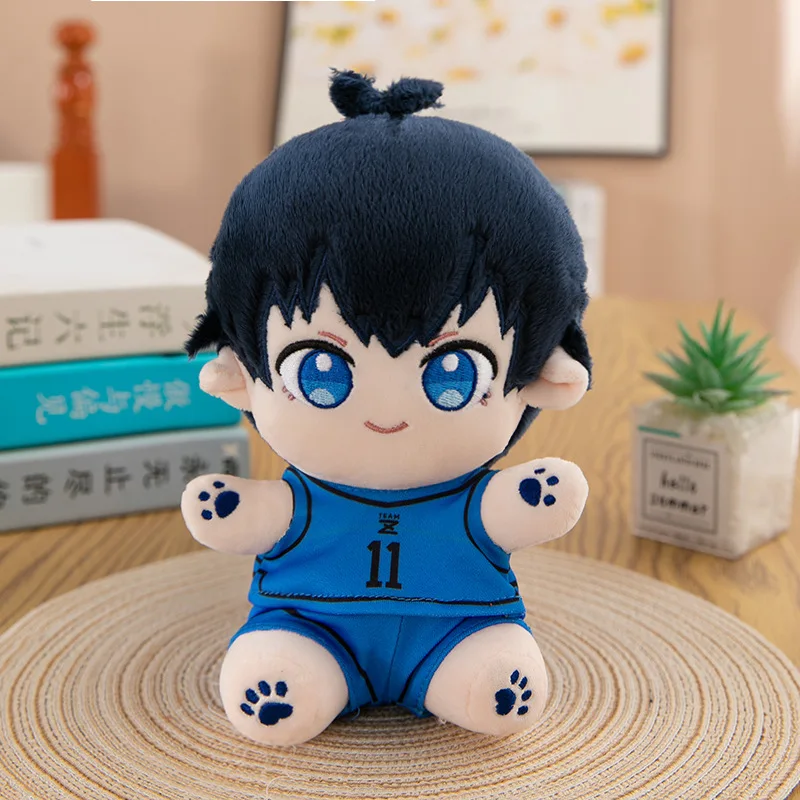 Poupées en peluche stationnaires Isagi, serrure bleue, jouets en peluche périphériques Anime, mignon, doux, assis, beurre, mini oreiller, cadeaux, 20cm