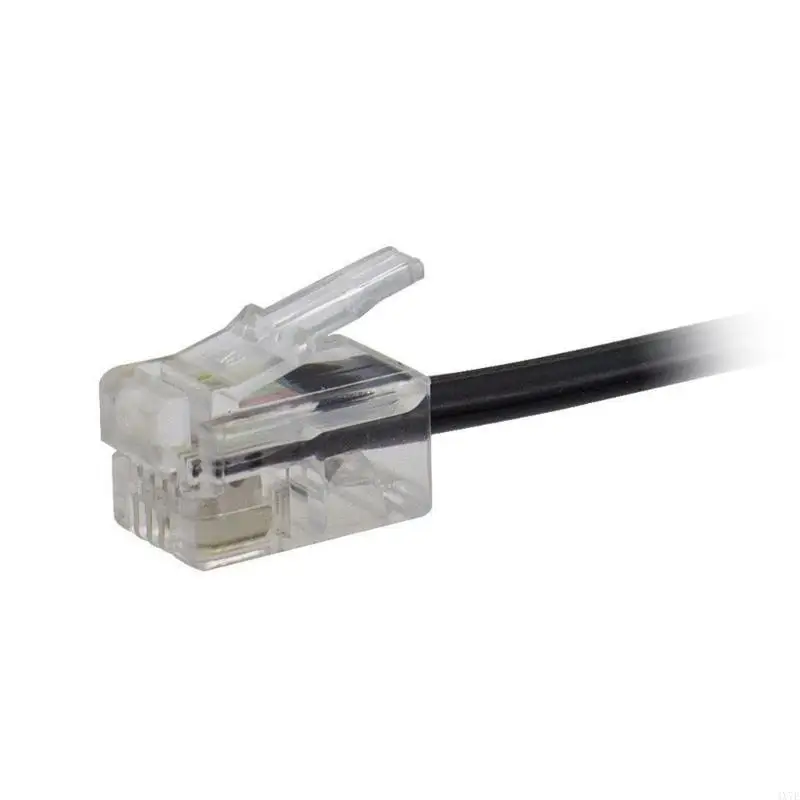 

4X7E RJ9 4P4C Handsets Telephone Cord Adapter 360 degree Swiveling Cable Untangler Tool