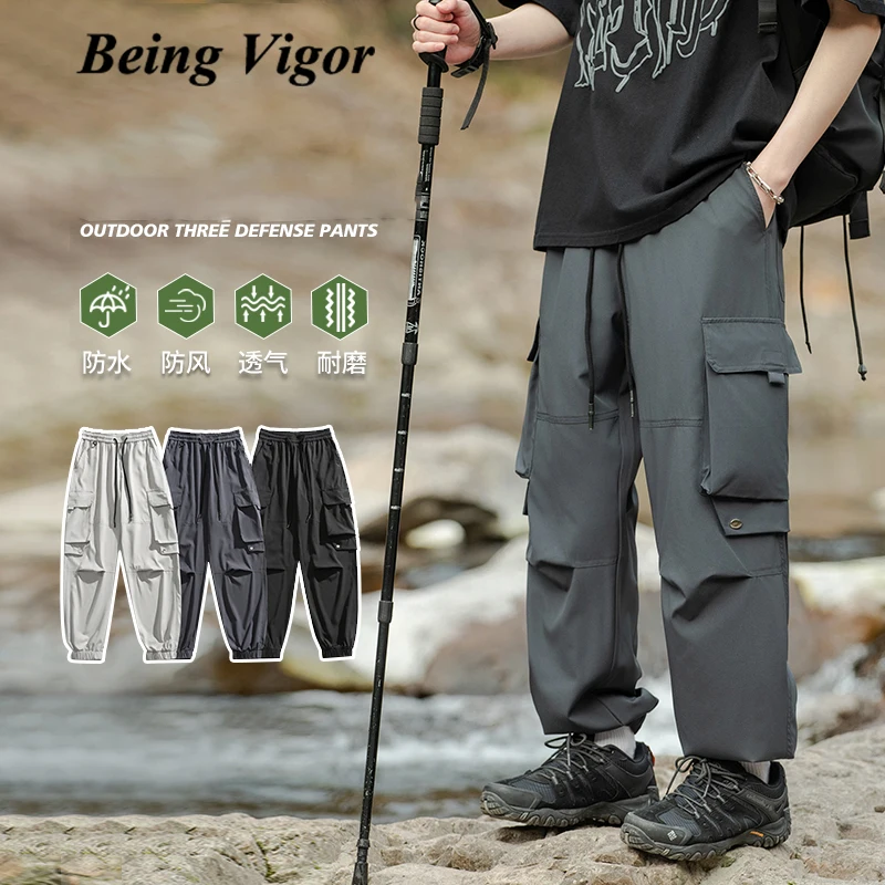 

Being Vigor Mens Hiking Pants Breathable Antifouling Trekking Pants Lightweight Men Cargo Pants Joggers