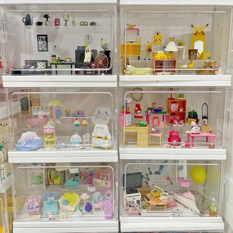 

Прозрачный демонстрационный бокс-органайзер BubbleMat для игрушек, кукол и элементов для создания сцен и ландшафтов, для домашней организации