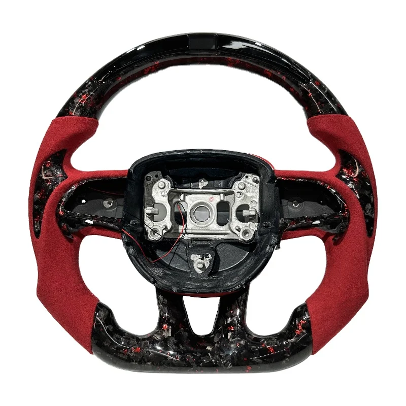 Volante de fibra de carbono LED/ALCANTARA para Dodge Challenger Charger RT Durango SRT Scat Pack 392 Super Bee Jeep Trackhawk