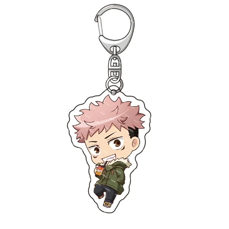 6CM New Anime Jujutsu Kaisen Gojo Satoru Itadori Yuji Keychain Acrylic Cartoon Pendant Car Key Ring Gift For Accessories