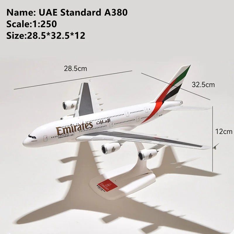 1:250 Plastic Emirates UAE 380 Etihad 787 Aircraft Iberia France British KLM Scandinavian Assembled airplane model Plane Toys