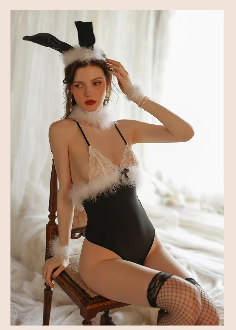 Erotic lingerie female sexy bunny bodysuit one-piece bed teasing uniform temptation cosplay passion suit pajamas