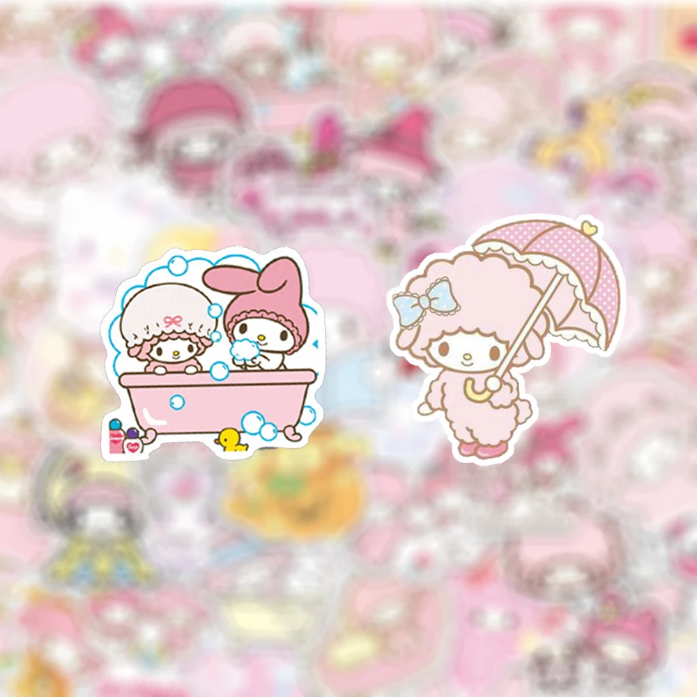 10/30/52 قطعة Kawaii سانريو بلدي الحلو البيانو ملصقات لطيف الكرتون الوردي خروف الشارات سكيت حقيبة الهاتف أنيمي ملصق التعبئة