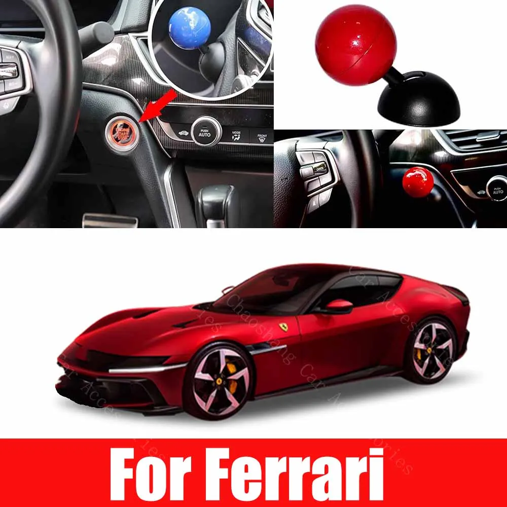 

For Ferrari Car Engine START Button Replace Cover STOP Switch ball style Car Accessories Stop Switch Accessories Decoration