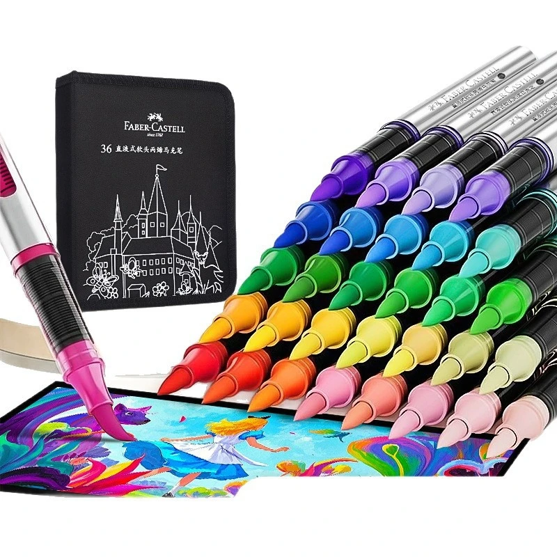 24-80Colors Acrylic Marker Brush Pens Paint Art Markers for Rock Painting Stone Ceramic Glass Wood Professional Art Supplies Kit