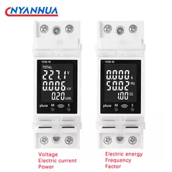 WIFI Din Rail Multifunctional Detector AC Digital Display Voltage Current Power Meter A 85~265V 63A