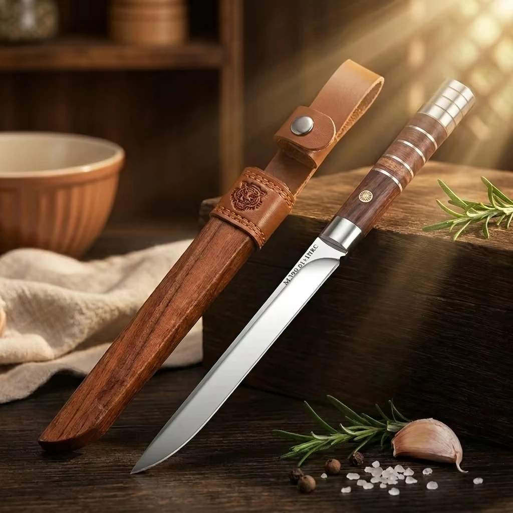 1/2/3-Piece Set of Professional High-Hardness Straight Knives for the Kitchen - Bone-Breaking Knife, Meat-Cutting Knife, Slicing