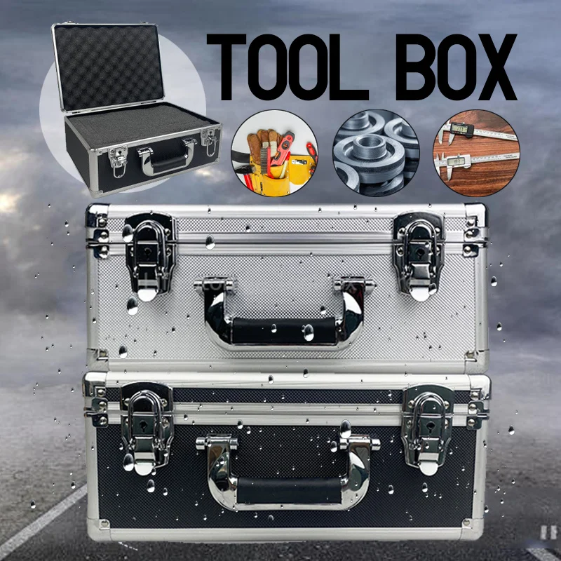 Aluminum Tool Case Large Hard Case Box Precision Instrument Tool Box Organizer Box Hardware Tool Storage Box Shockproof Toolbox