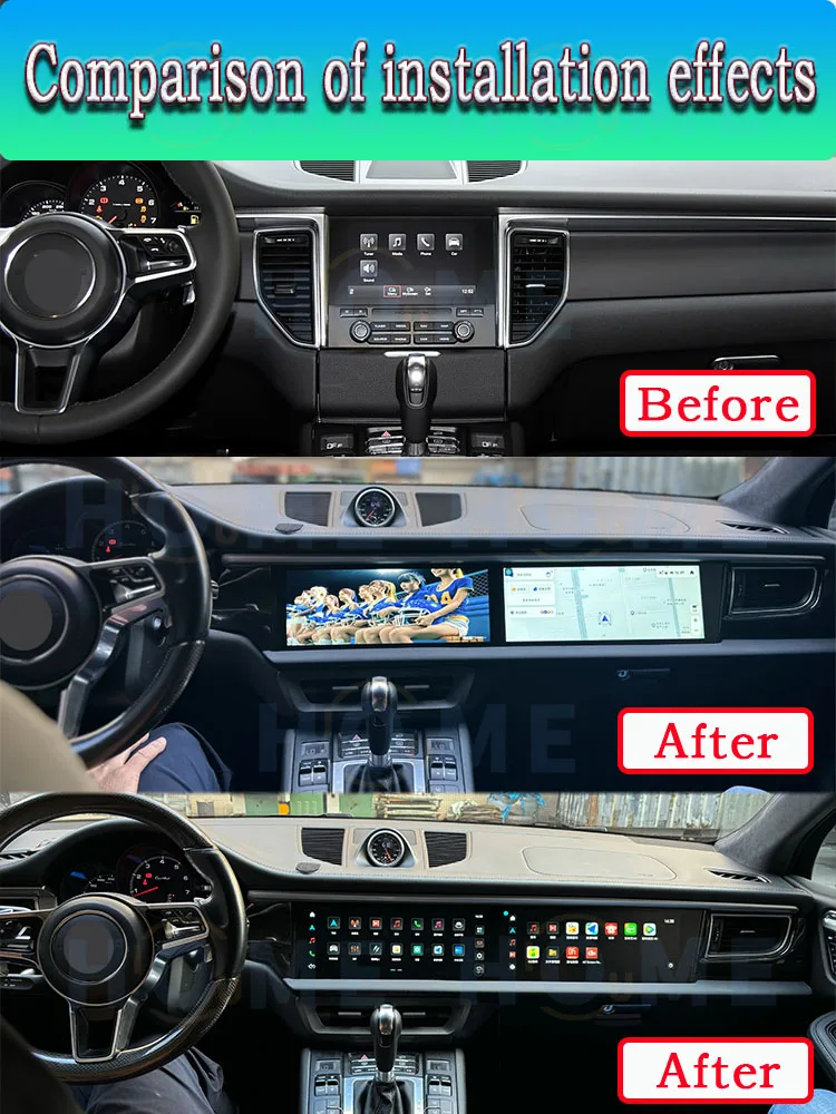 New Style Dual Screen Android 13 For Porsche Macan Carplay Car play Auto Car Multimedia Player Radio Navigation With IPS Screen