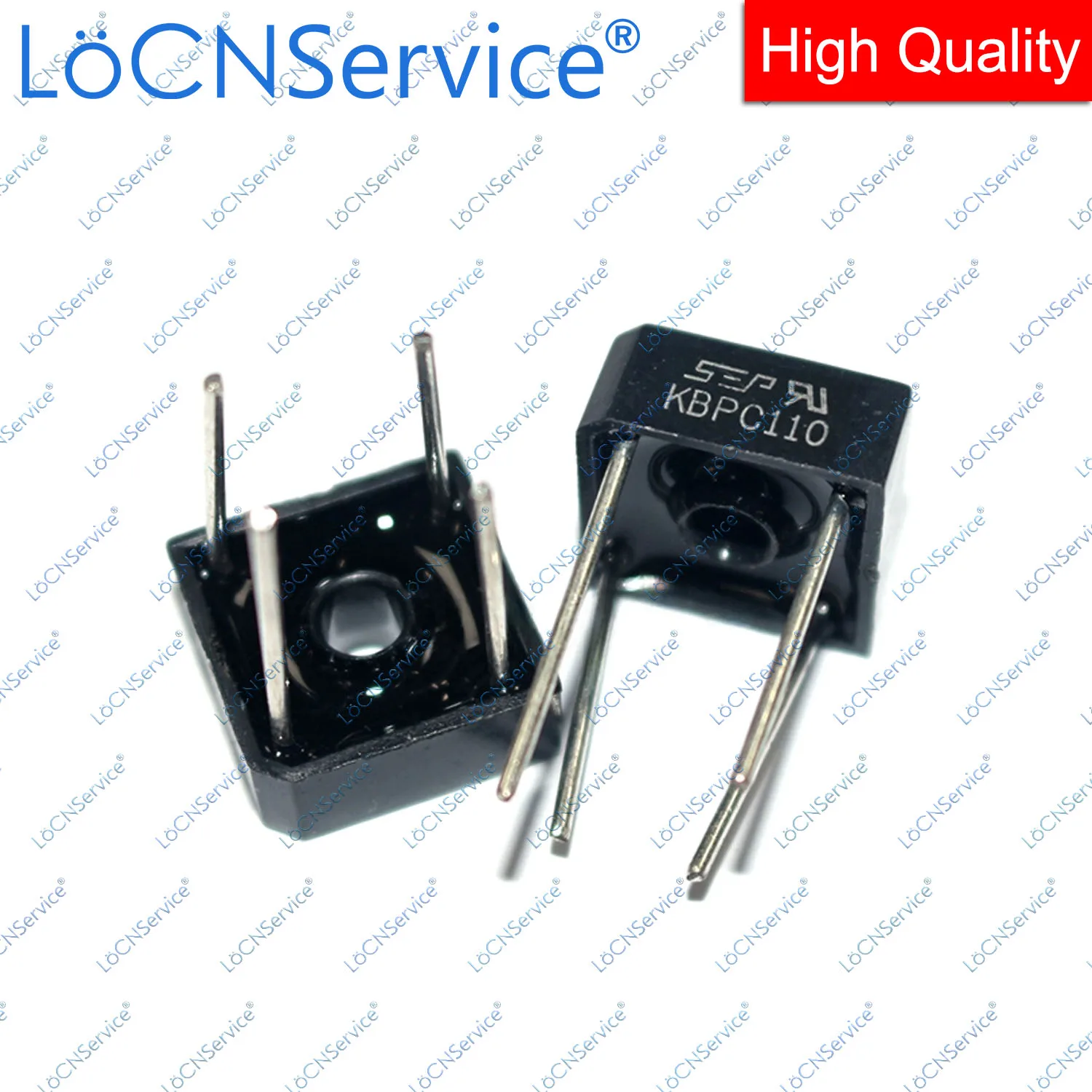 LoCNService 500PCS DIP4 KBPC110 3A 1000V Single Phases Bridge High quality