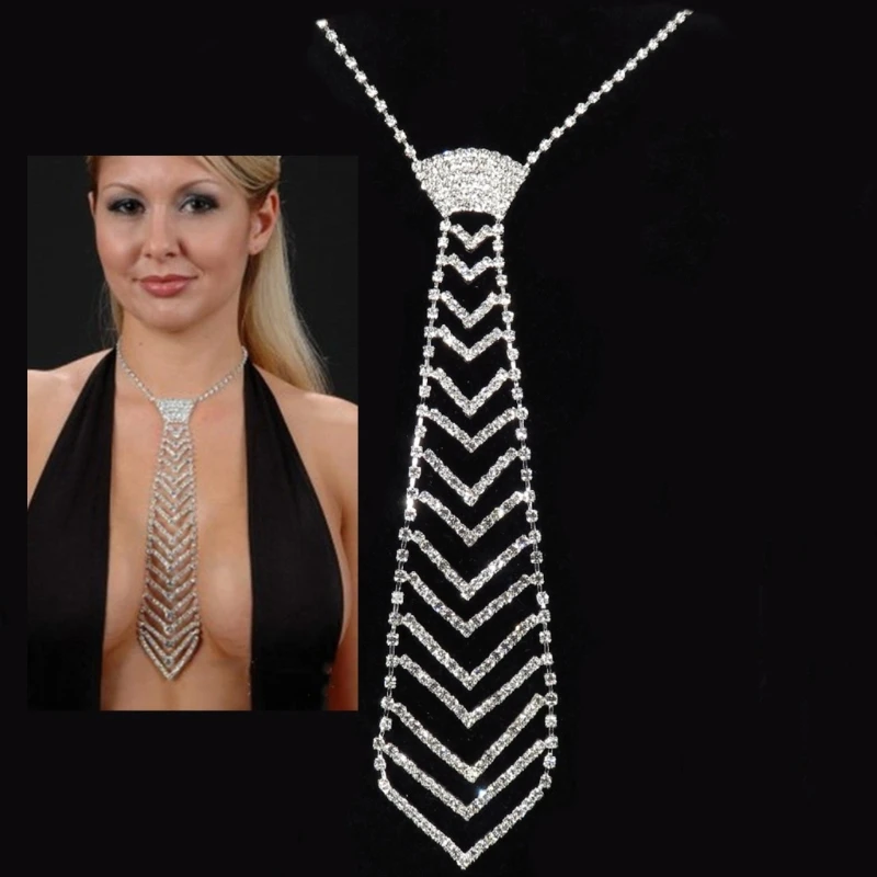 2023 New  Neck Tie Women  Necktie Necklace Party Costumes Jewelry Accessories Gift for Women