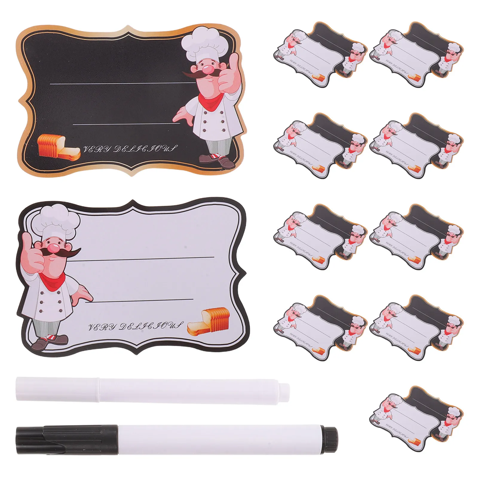1 Set Food Labels for Party Buffet: Waterproof Erasable Food Tags