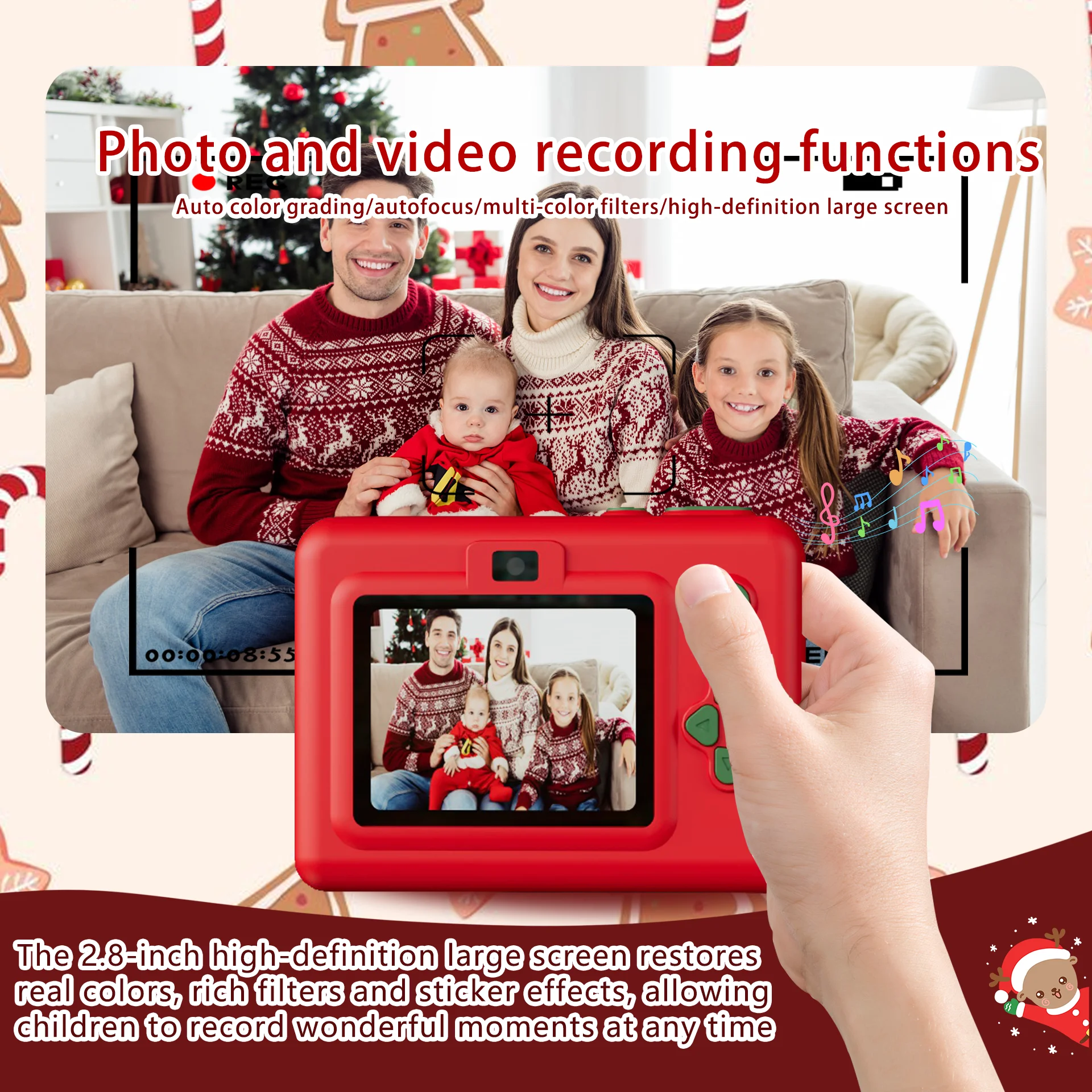 Digitale Kinder Kamera Fotografie Sofort druck Foto Kinder Video recorder Mini Thermo drucker 1080p HD Video Weihnachts geschenke