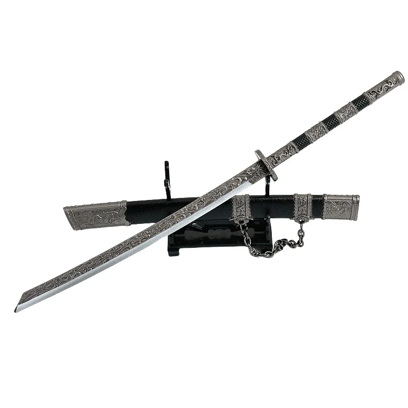 Samurai Schwert 28 cm/11,02 in Kalte Waffe Metall Katana Waffe Anime Peripheriegeräte Modell Zubehör Lustiges Geschenk Ornamente Outdoor Spielzeug