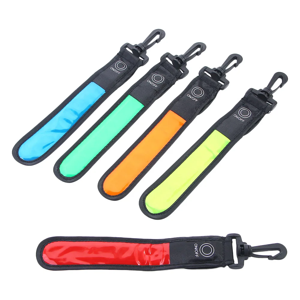 LED Light Reflective Belt Strap Reflective Lighting Pendant Decor Sports Safety Bag Pendant Night Outdoor Accessories