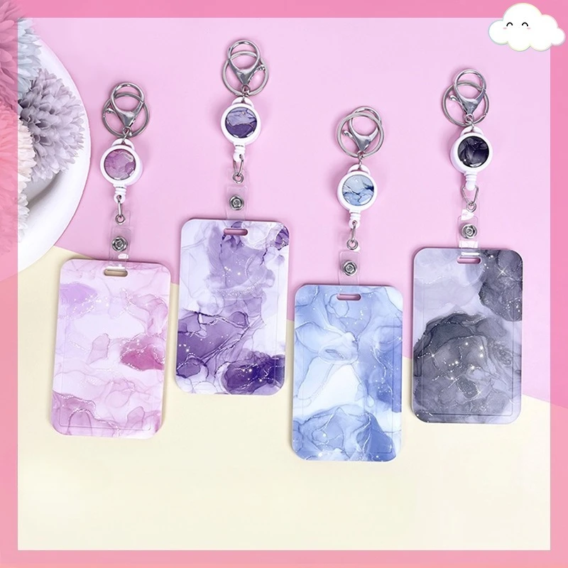 

Мраморный чехол для рабочей карты, чехол для рабочей запуска, держатель бейджа для рабочих персонала, ID-имя, защитная визитная карточка, рукав для бейджа