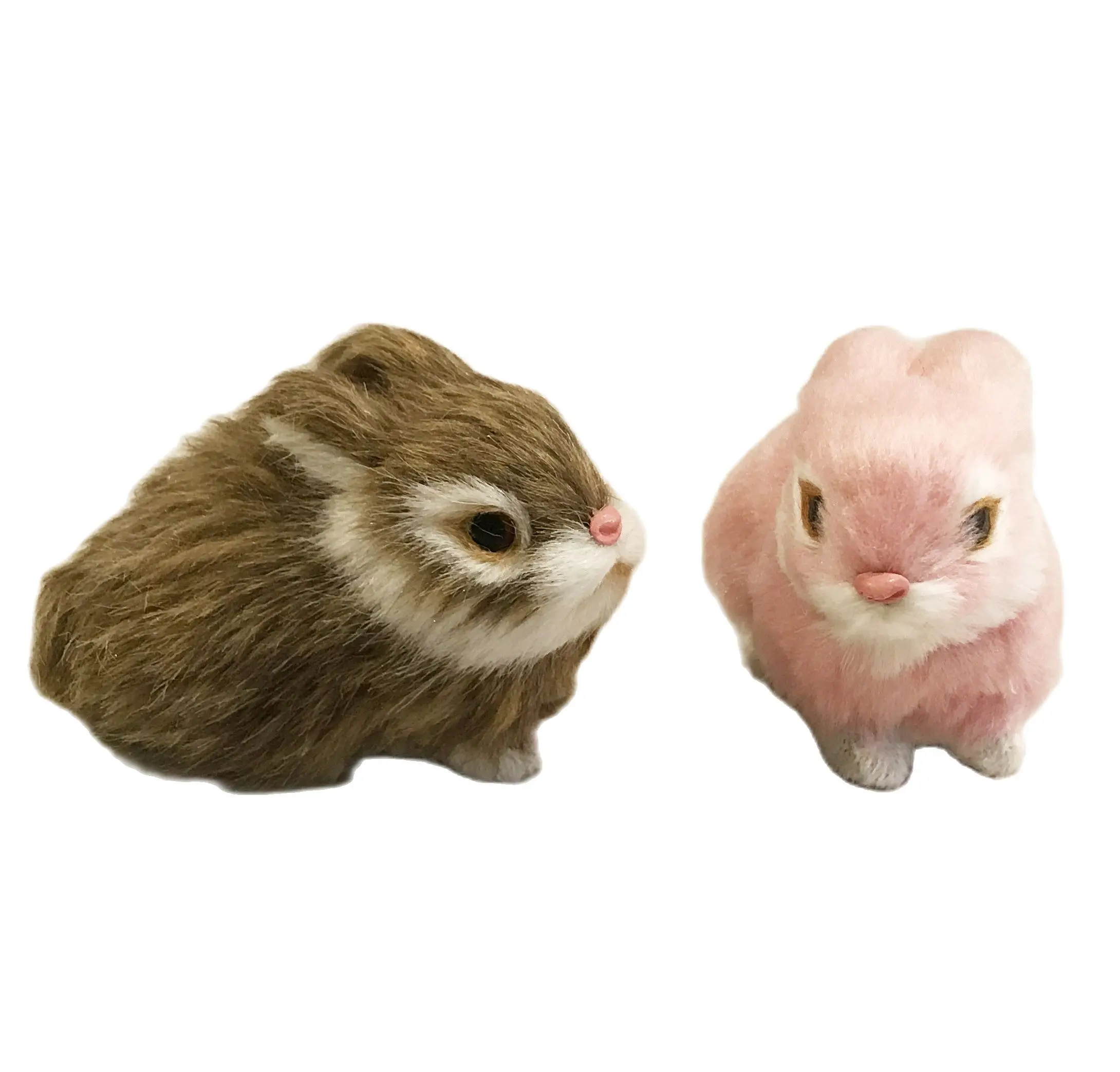 Mini Rabbit Figure Home Decor Small Animal Sculpture Cute Statue for Shelf Desk Garden