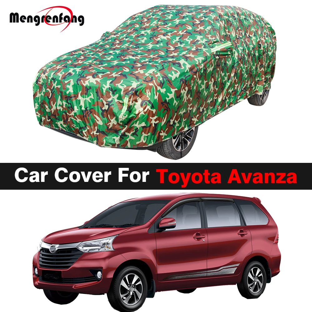 

Полный камуфляжный автомобильный чехол для Toyota Avanza, водонепроницаемый MPV, уличный, с защитой от УФ-лучей, солнцезащитный козырек для снега, дождя, пыли, ветрозащитный чехол