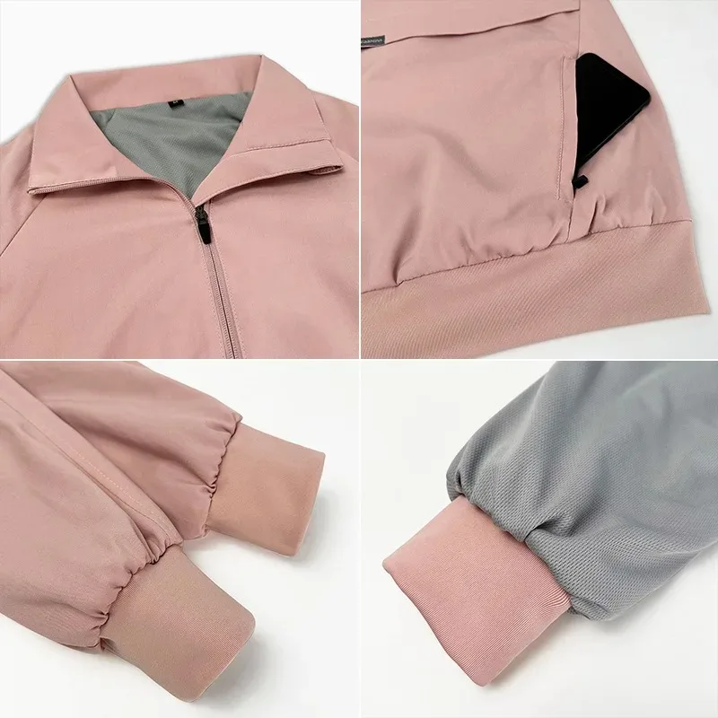 Surgical Gown Jacket, Long Sleeved Jacket, Stand Up Collar with Multiple Pockets, Medical Brush Gloves, Nurse Work Clothes