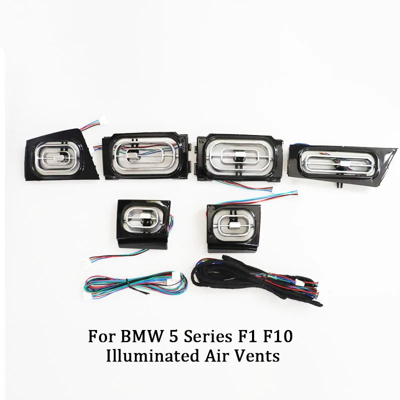 

LED Vent Ambient Light For BMW 5 Series 6GT G30 G05 G06 G07 G01 G02 X3 X4 X5 X6 X7 Car Turbine Air Outlet Nozzle Decorative Lamp