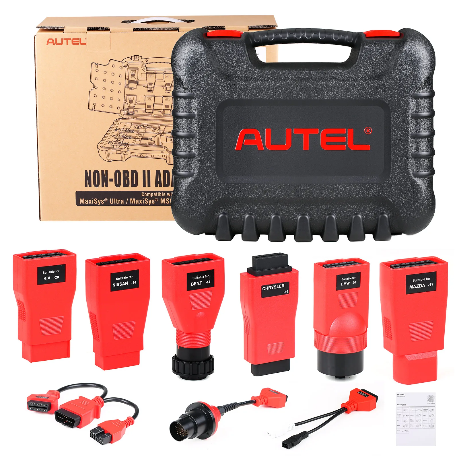 Autel MaxiSys MSOBD2KIT Non-OBDII Adapters Kit OE-Compliant Connectors Compatible with Maxisys Ultra MS919 MS909 MK908P Elite II