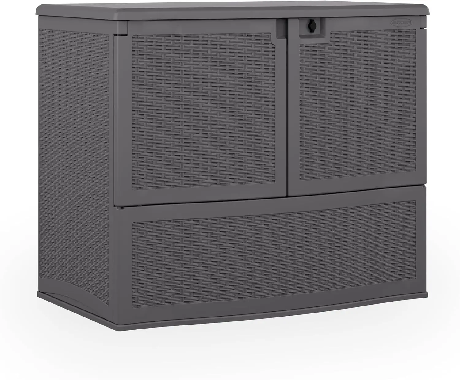 

Backyard Oasis Vertical Deck Box, 195-Gallon Patio Storage Box for Furniture Cushions, Cool Gray