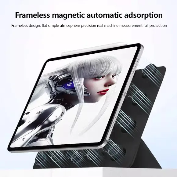 حافظة مغناطيسية لهاتف ZTE nubia REDMAGIC Gaming Tablet Pro 10.9 Red Magic Nova 10.9 غطاء حامل ذكي للنوم/الاستيقاظ متعدد الطي