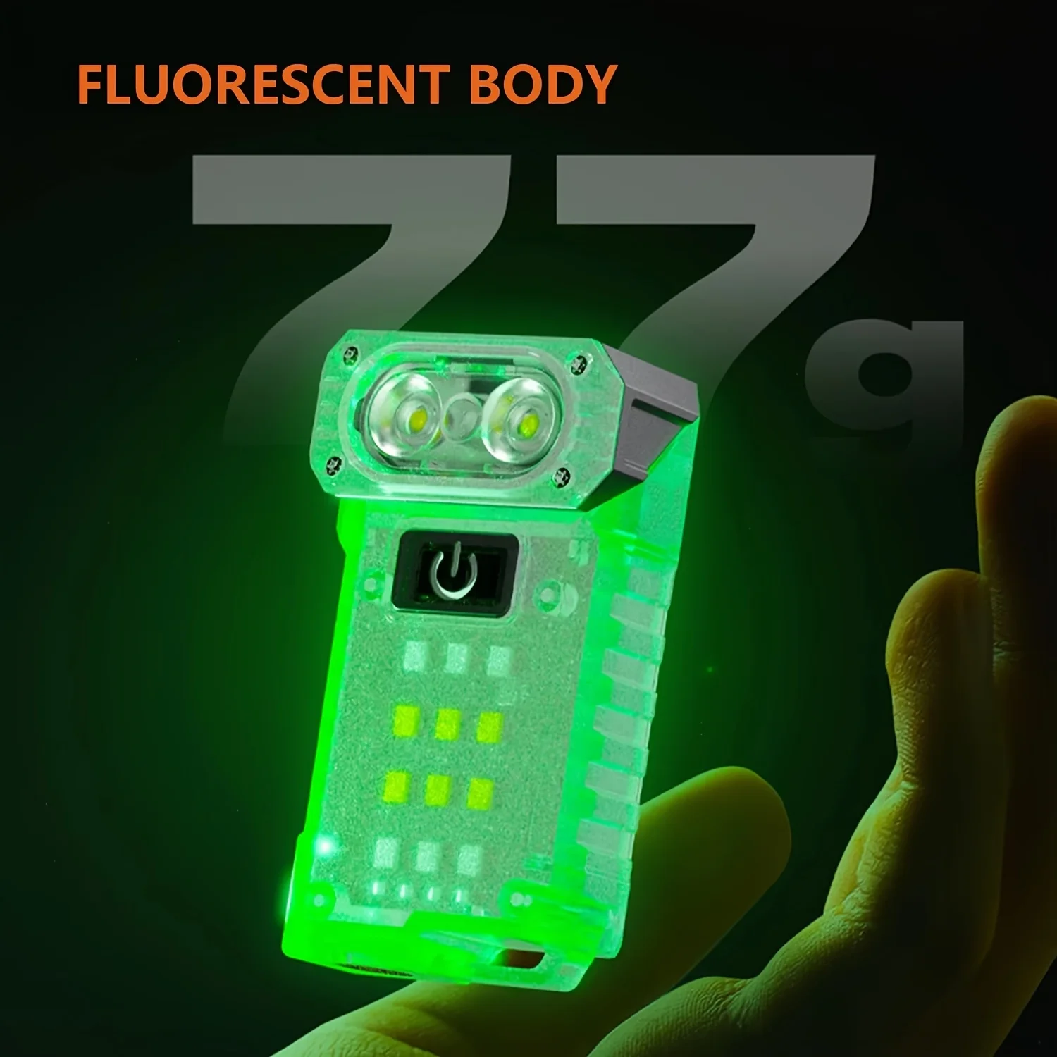 Keychain Light USB Rechargeable Torch Lamp Multifunctional Flashlight Outdoor Portable  Rotate and Fold 90° Work Light