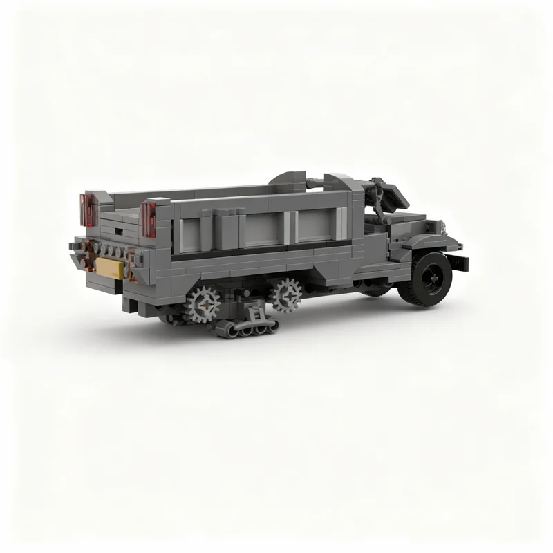 336-teiliges MOC Abenteurer-Halbkettenfahrzeug Modellbausatz Konstruktionsspielzeug Weihnachtsgeschenk DIY-Bausatz Kreative Bildungsartikel