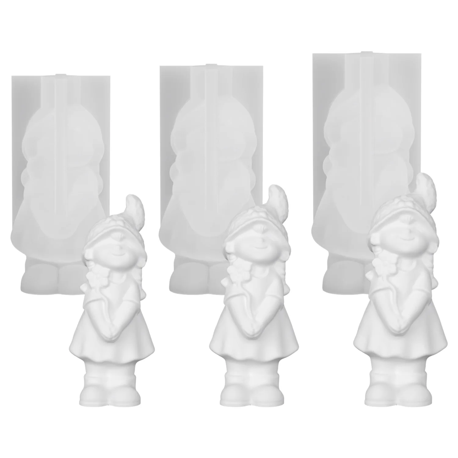1/3PCSResin Silicone Mold ,CRERATOR Fairy (Small/ Medium/ Large)for Easy Demolding,Purpose ,Reusable Use ,Candle Making Mold - view 5