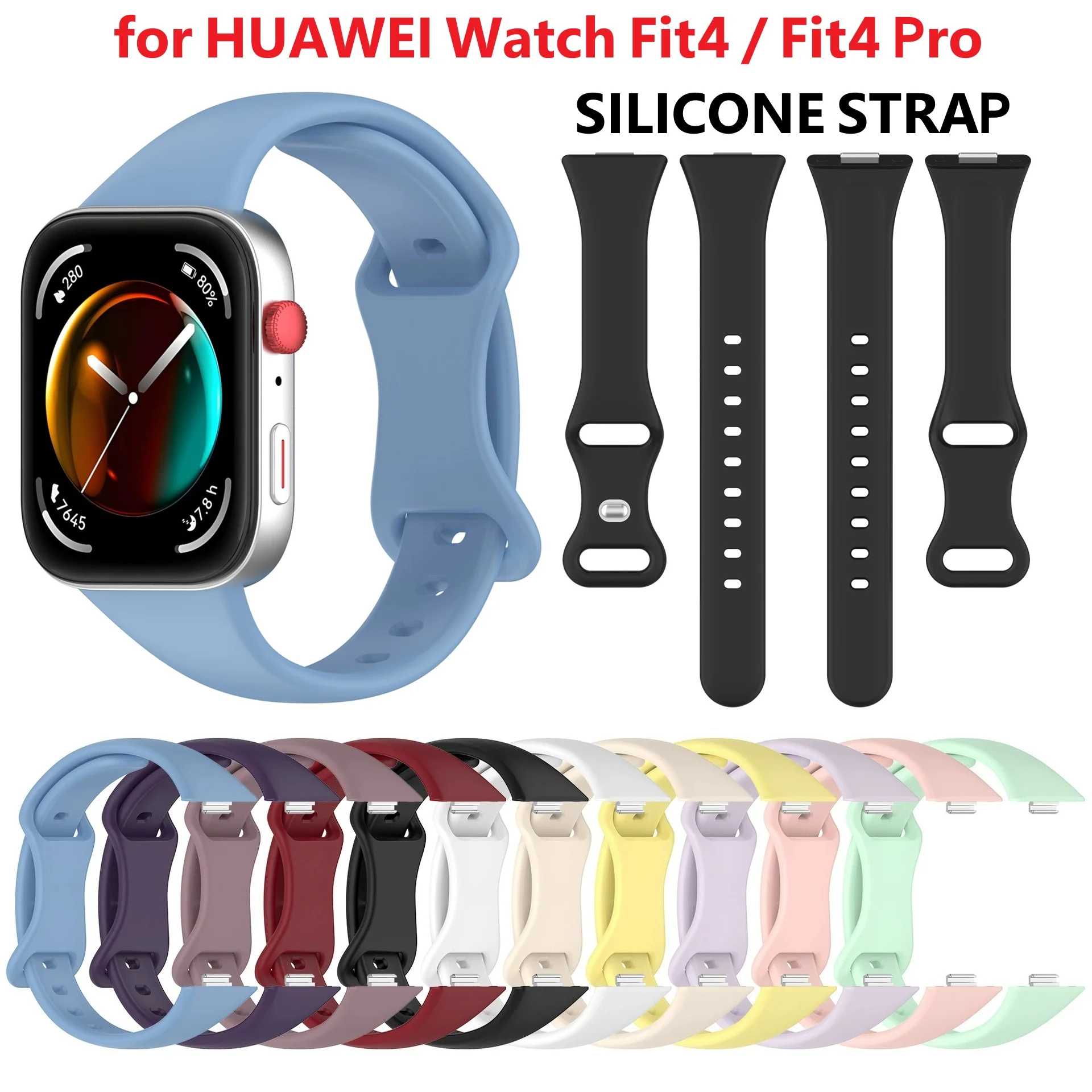 

30 шт. ремешок для часов для Huawei Watch Fit4/Fit4 Pro Smartwatch, мягкий силиконовый браслет, сменный ремешок для часов, аксессуары