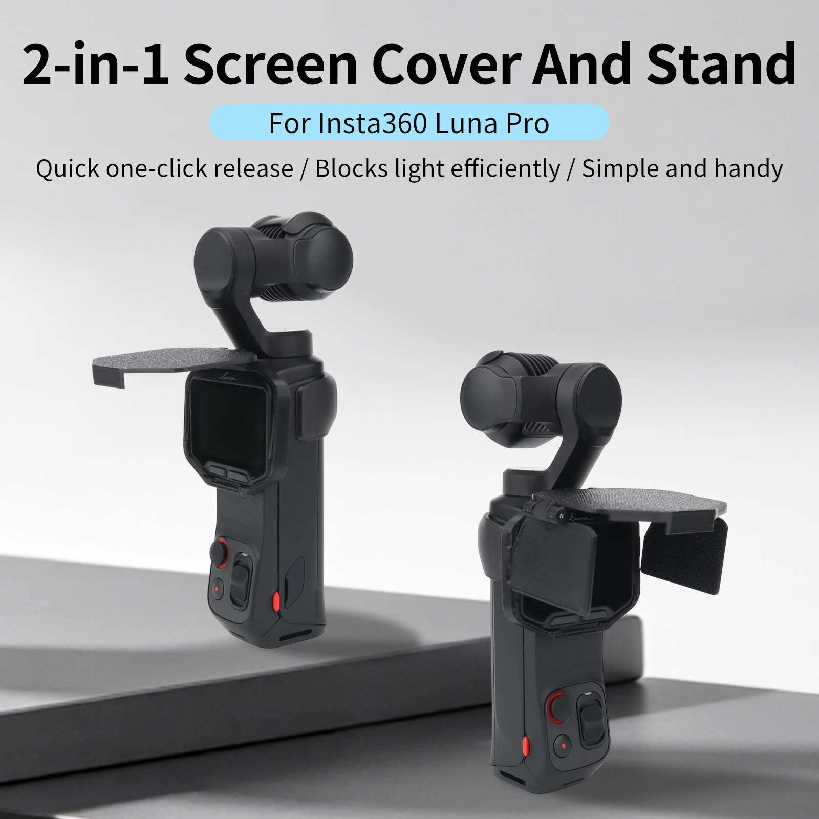 Screen blackout protection 2-in-1 stand suitable for Insta360 Luna Pro