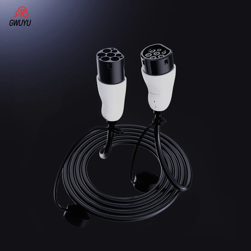 EV Charging Cable GWUYU O10 Double Head AC Charging 5M Female to Male Plug 3.5KW 7KW 11KW 22KW 16A 32A 3 Phase for Electric Car