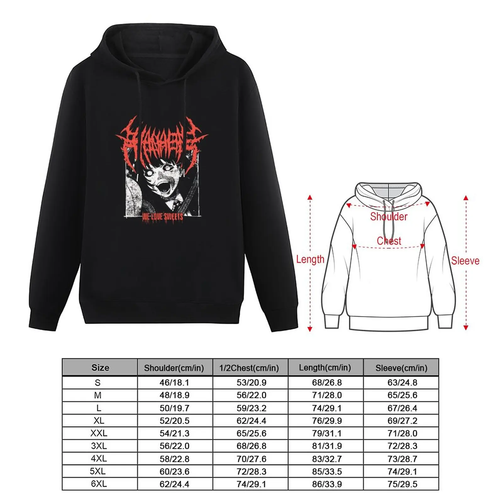 New Hanabie Love Sweets Pullover Hoodie men's coat autumn clothes anime hoodie