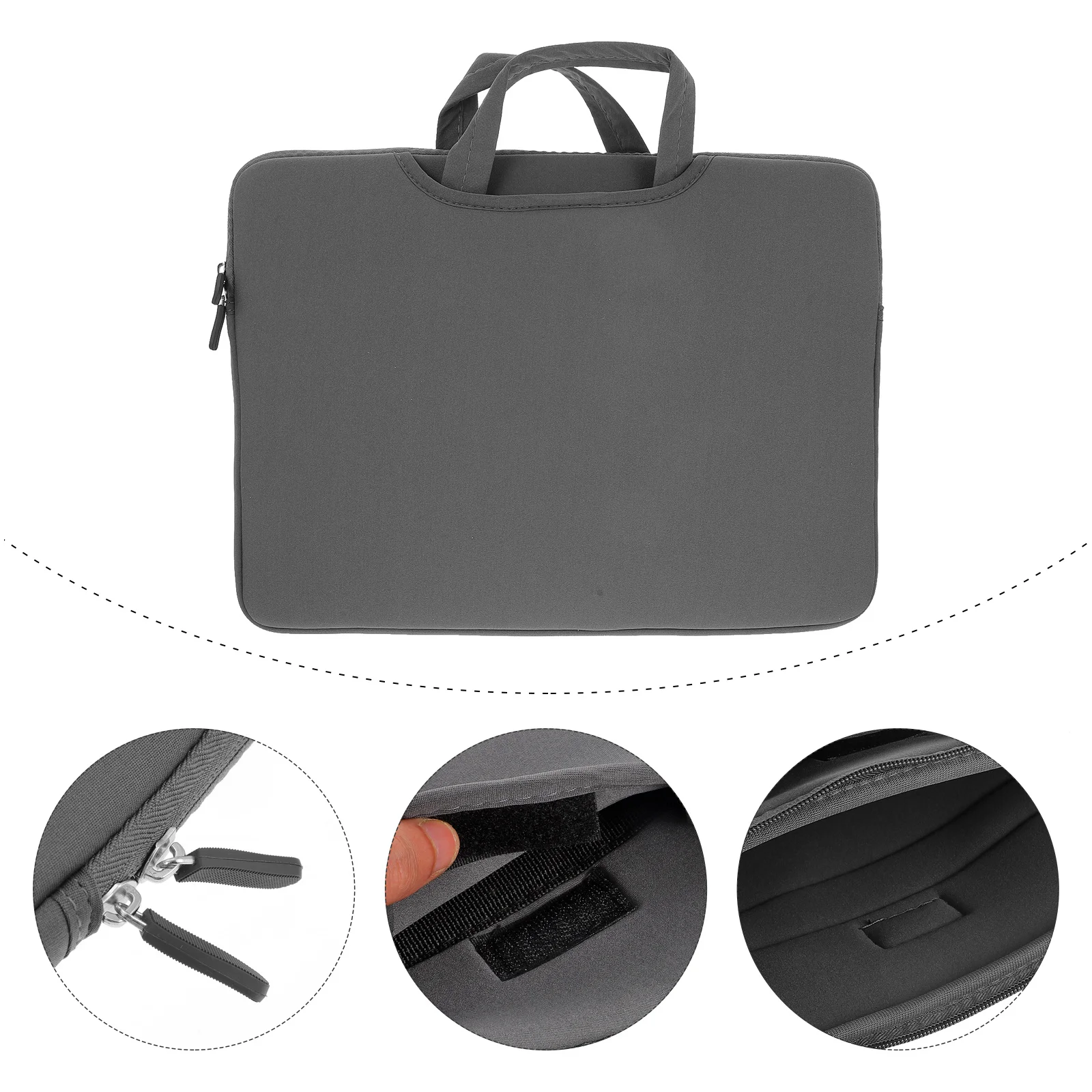 

Laptop Bag Business Carrying Tote Waterproof Pouch Shockproof Wear Resistant Travel Storage Protector Bag for Office