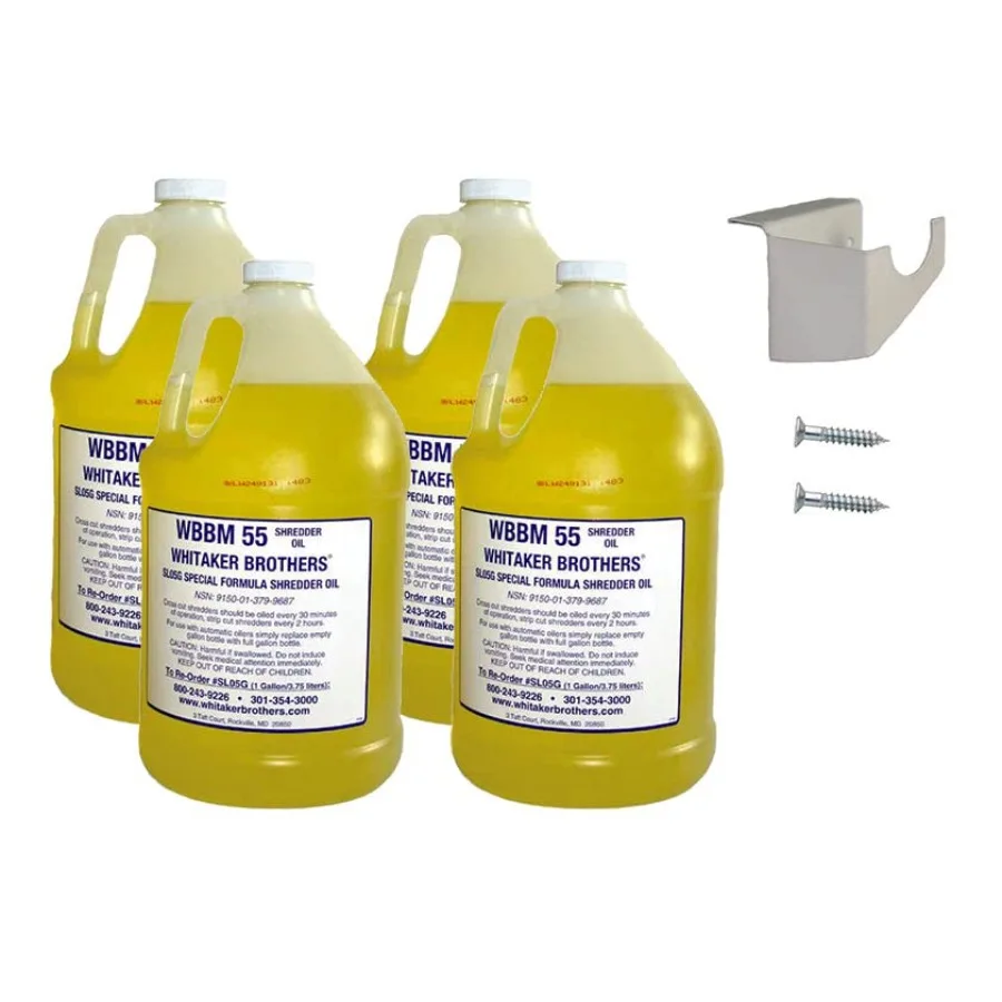 Комплект галлонов для измельчения бумаги с автоматической масленкой, 4 галлона измельчителя масла с винтовым кронштейном для непрерывной смазки