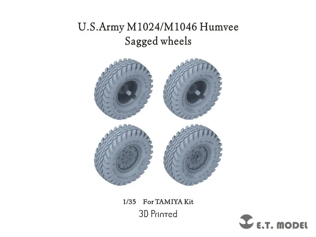 

ETModel P35-168 1/35 колеса U.S.Army M1024/M1046 HumveeSagged для комплекта TAMIYA