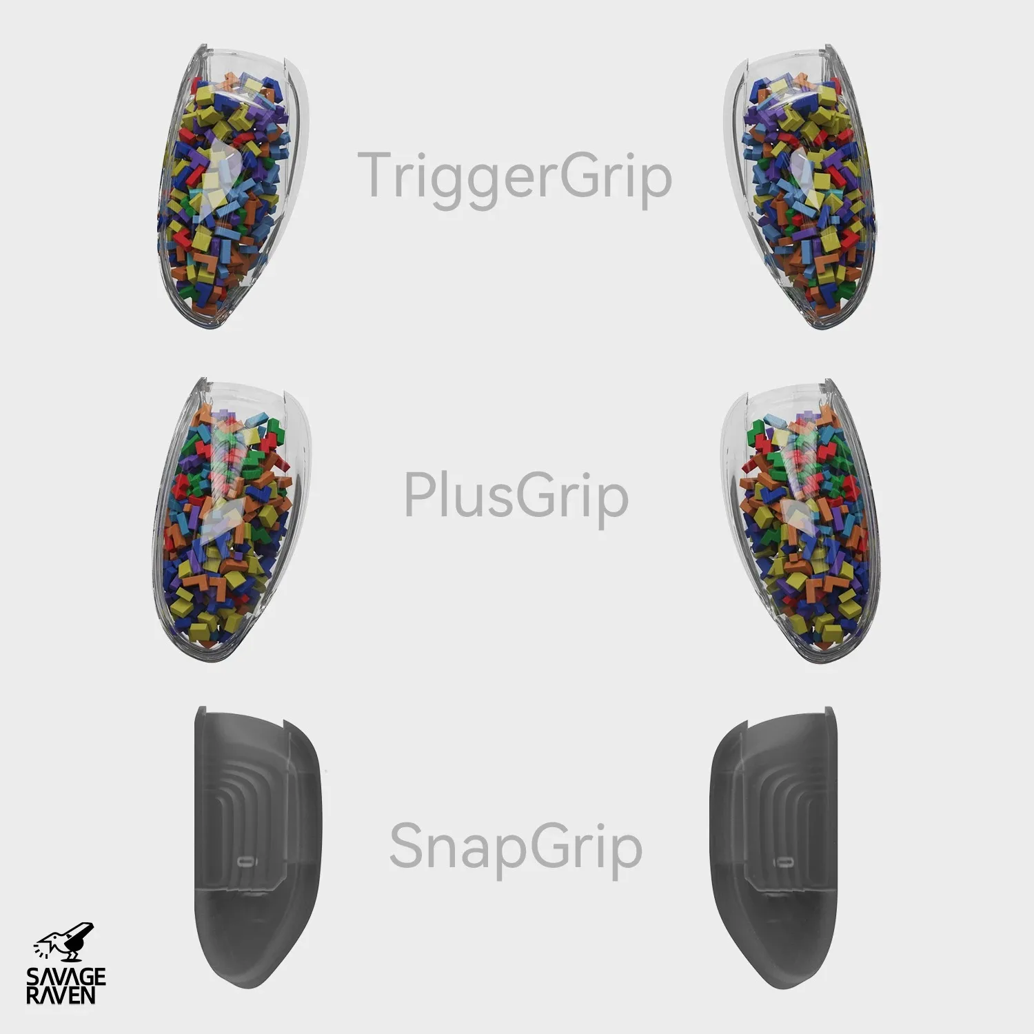 Savage Raven od Skull & Co. Zestaw zamiennych gripów do Nintendo Switch 2 FissionGrip GripCase NeoGrip JoyGrip 6 w 1 — zdjęcie produktu 2
