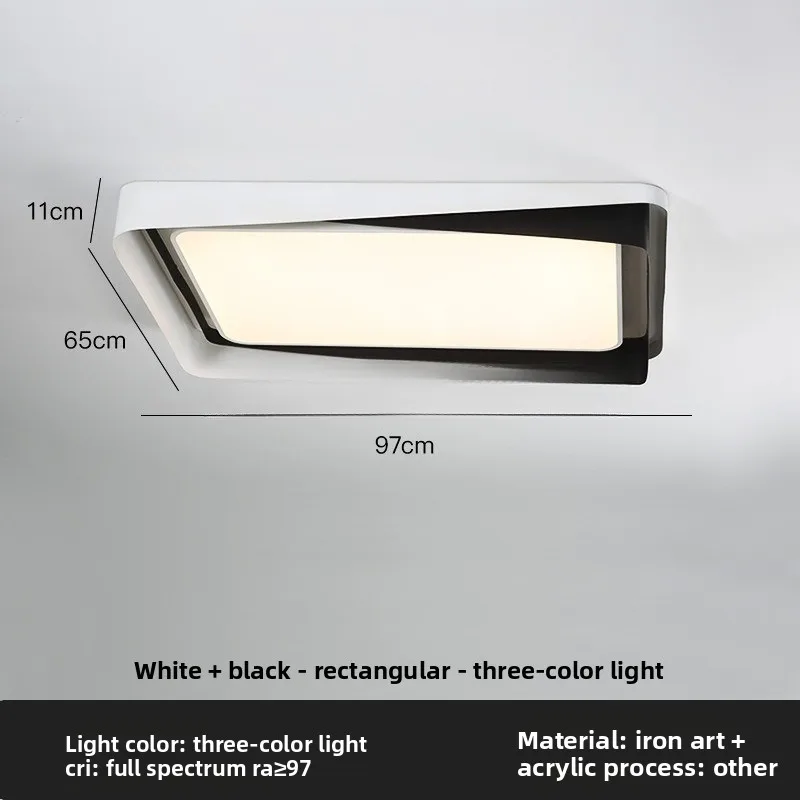 Nordic modern simple living room ceiling light minimalist led bedroom study rectangular light