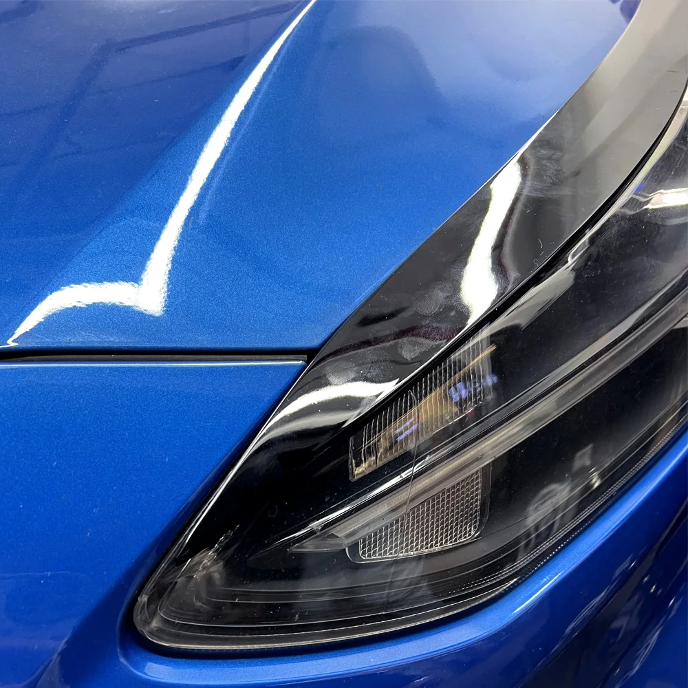 For Ford Focus MK4 Front Headlamp Eyebrows Eyelids Accessories ABS Stickers Headlight Trim Strip Car Styling 2019 2020 2021
