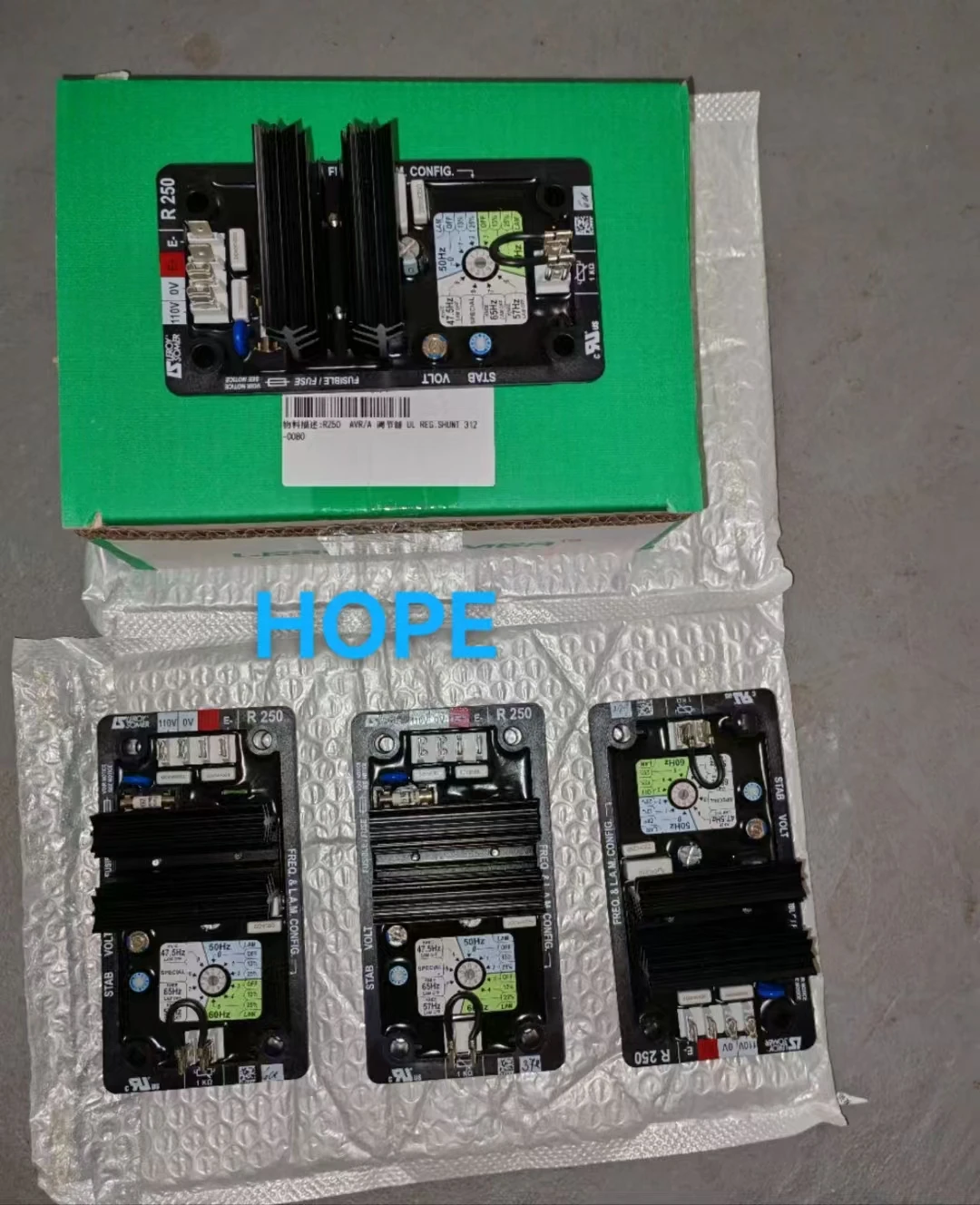 

Original Leroy Somer R250 AVR - Automatic Voltage Regulator for Brushless Diesel Generators, Voltage Adjustment Control System S