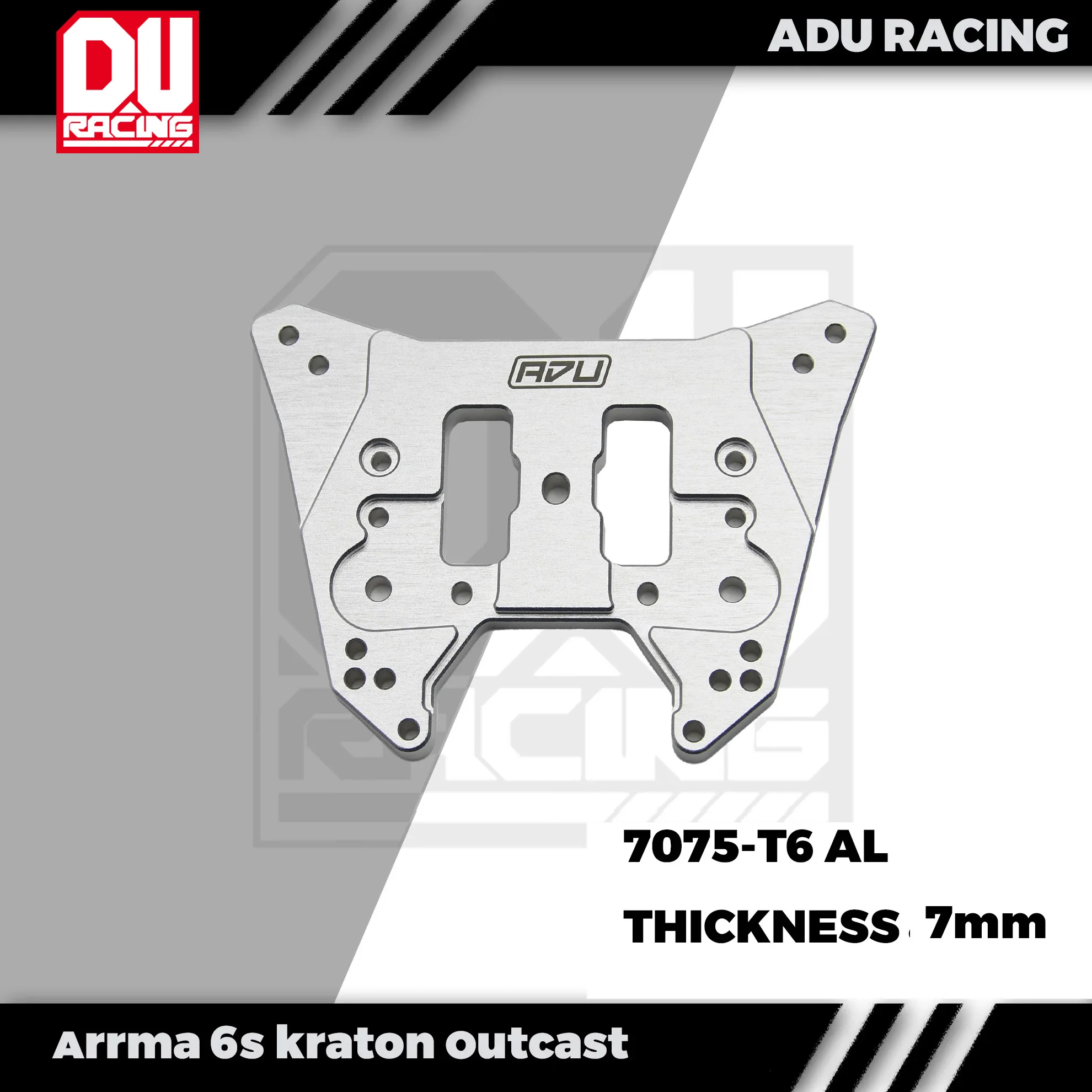 ADU Racing REAR SHOCK TOWER CNC 7075-T6 ALUMINUM FOR ARRMA 6s KRATON OUTCAST